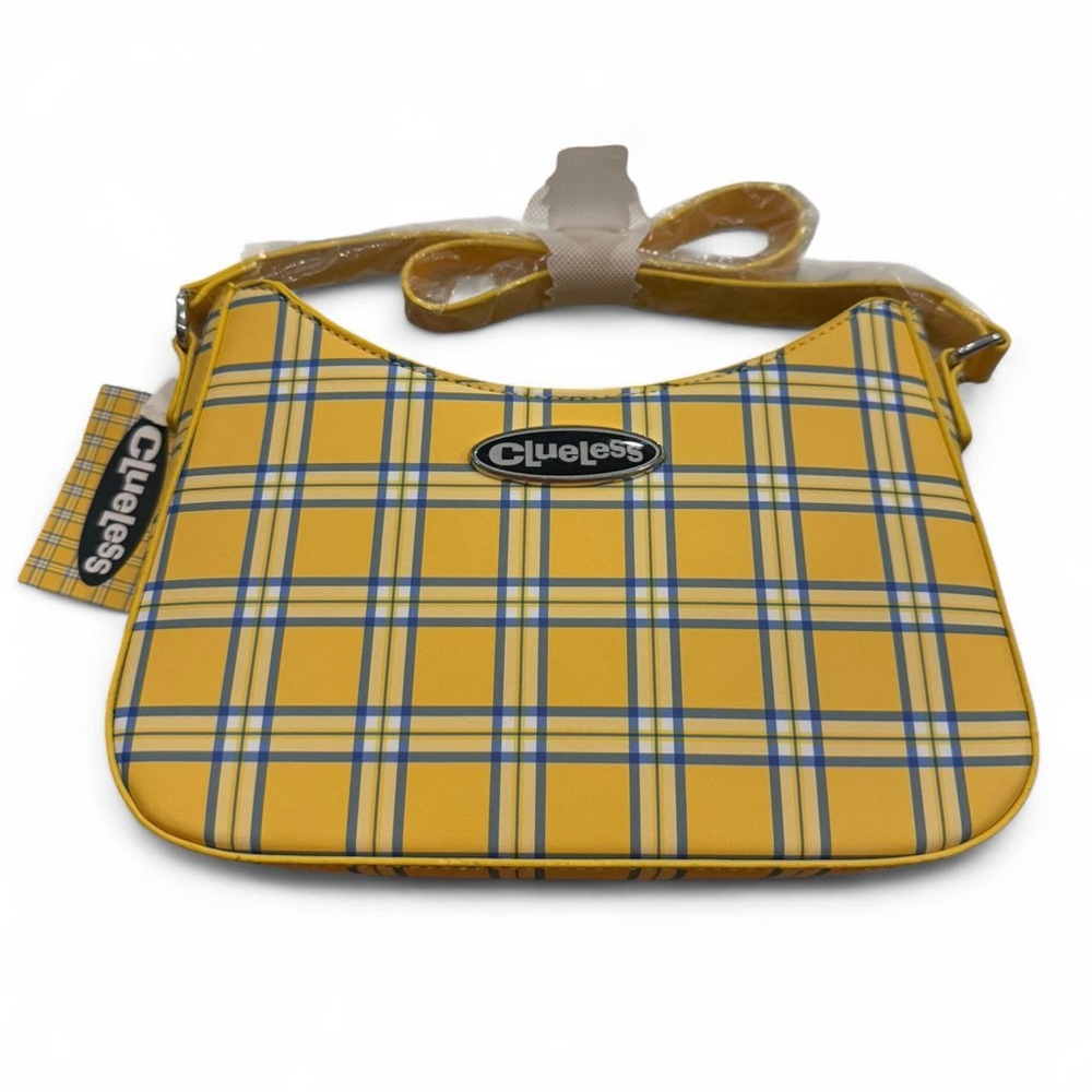 Clueless Yellow and Blue Plaid Shoulder Bag - Picture 3 of 7